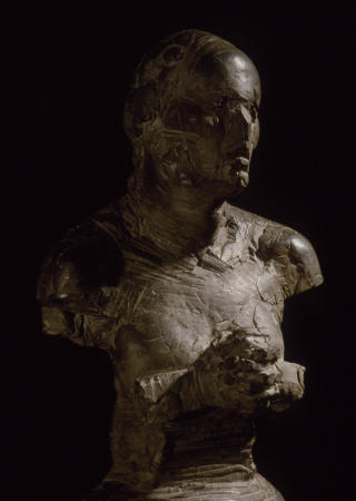 STABAT MATER, terracota y madera, 160 x 50 x 30 cms (1989)